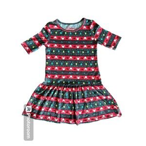 Disney‎ Christmas Dress Girls Long Sleeve Size 7-8